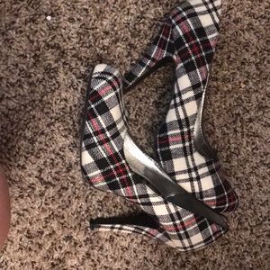 plaid heels